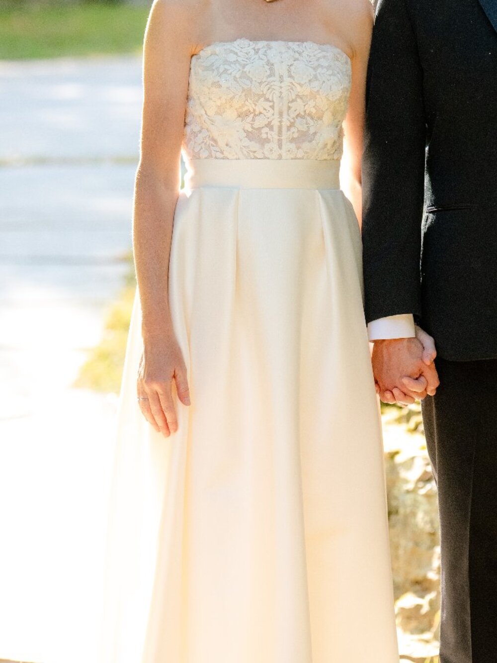 Justin Alexander Signature A-line Wedding Dress in Ivory with Train